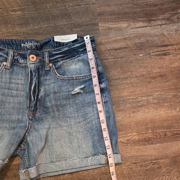 Edge Blue Jean Shorts Distressed Cut-Off Style Women's Size 10 - Picture 11 of 13